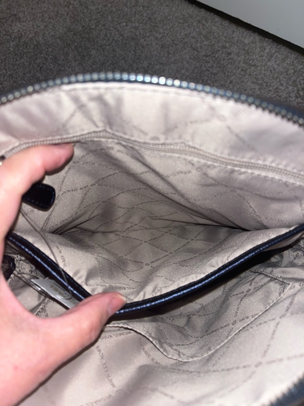 NWT Michael Kors Adele Metallic Blue Backpack - Picture 6 of 9